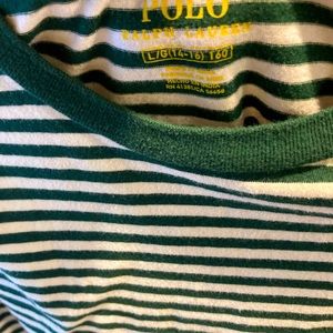 Boys Ralph Lauren green stripped tee